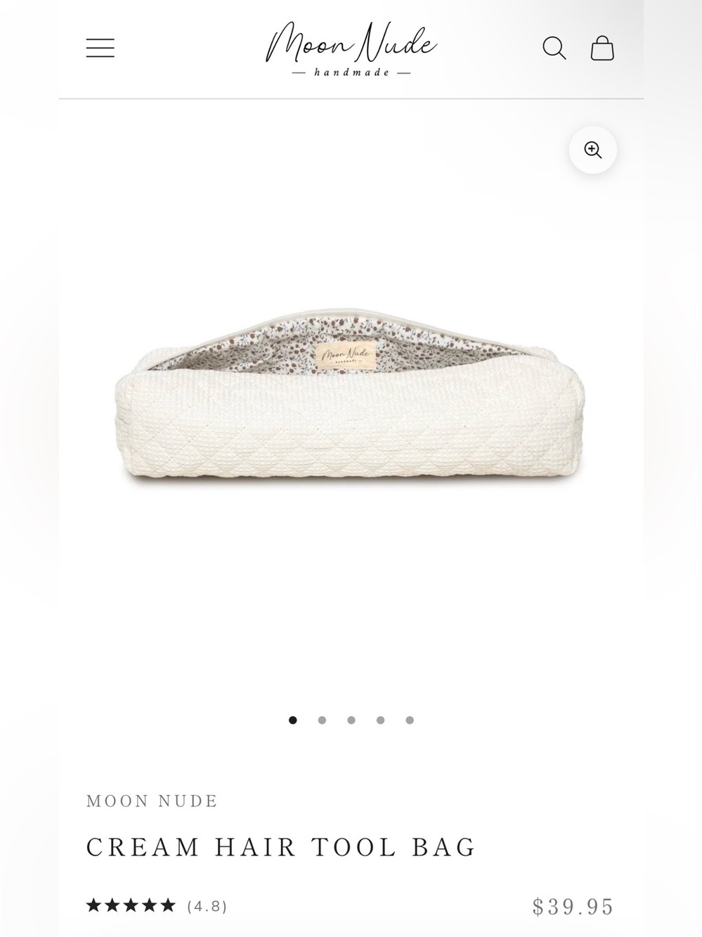 Moon Nude Cream Hair Tool Bag